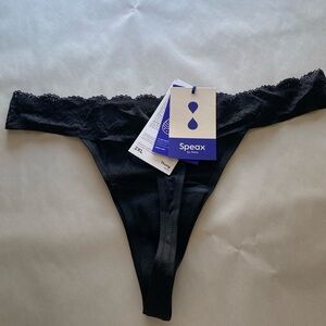 NWT Speax By Thinx Black Thong Absorbent Underwear Womens 2X Leaks & Periods
